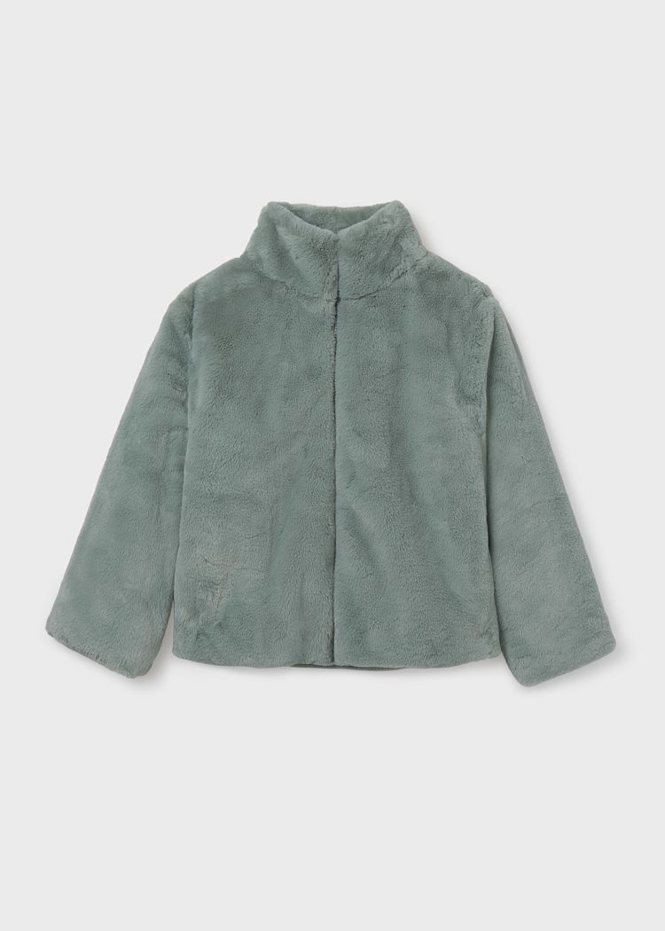 Girl Faux Fur Coat - Jade