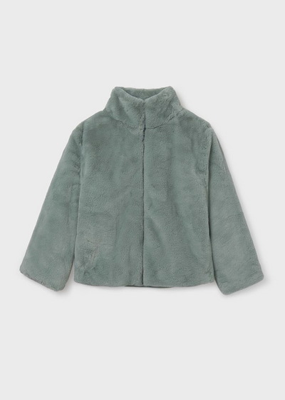 Girl Faux Fur Coat - Jade