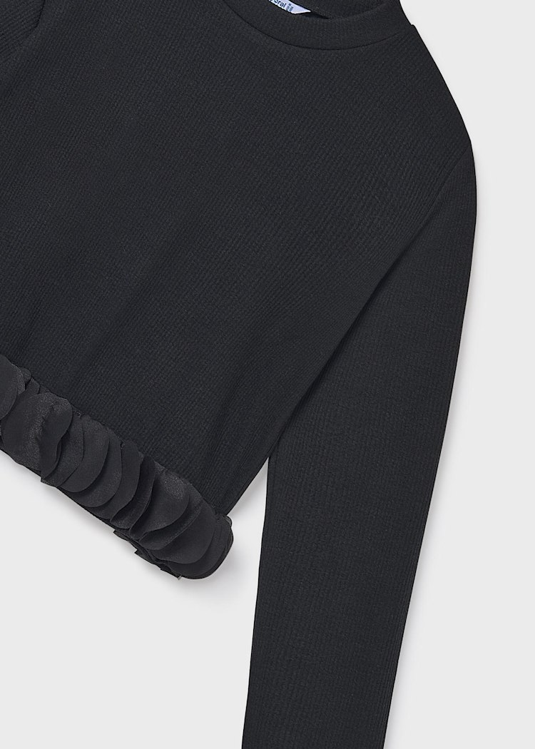 Girl T-shirt with Petal Details