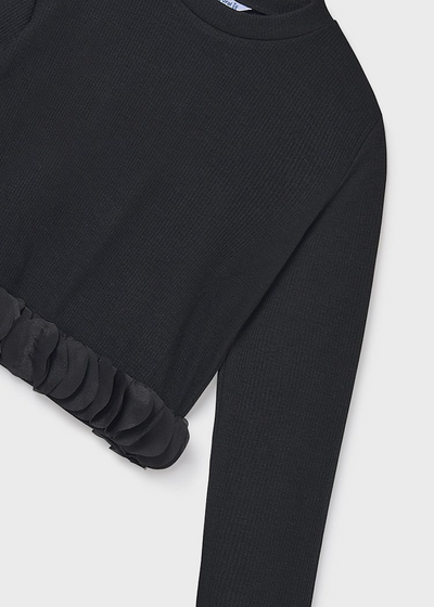 Girl T-shirt with Petal Details