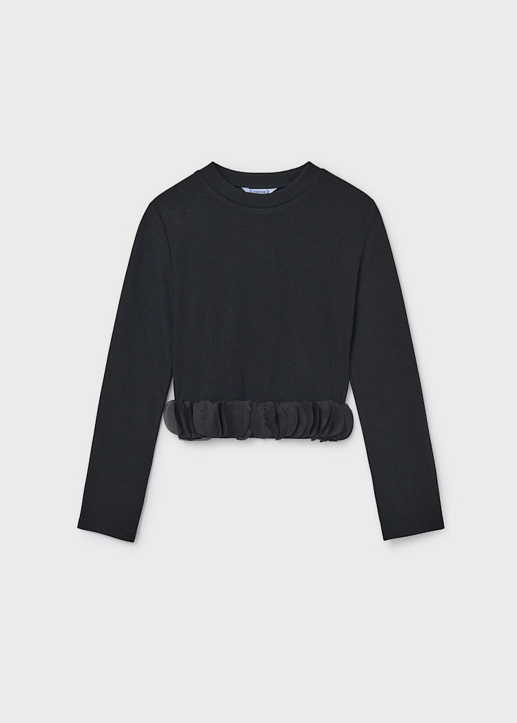 Girl T-shirt with Petal Details
