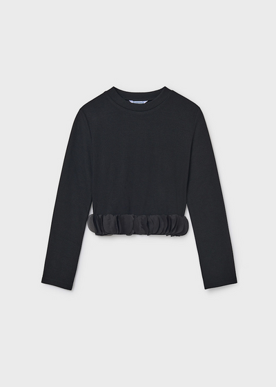 Girl T-shirt with Petal Details