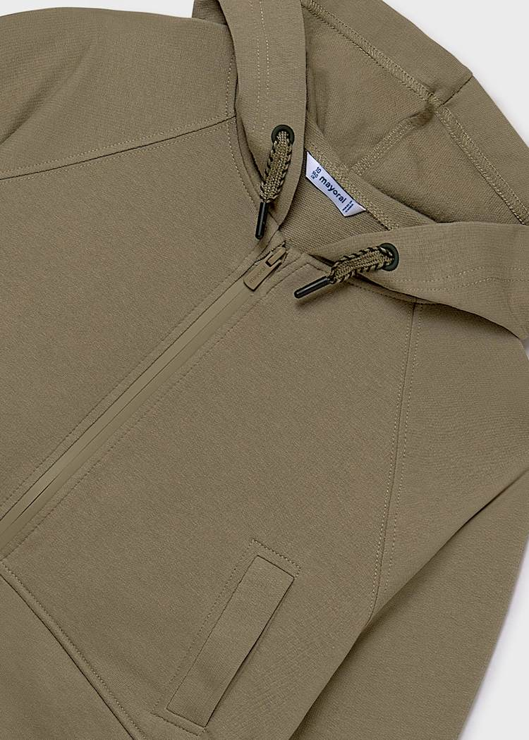Girl Zip Up Hoodie - Olive
