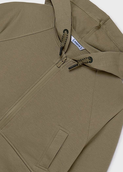 Girl Zip Up Hoodie - Olive