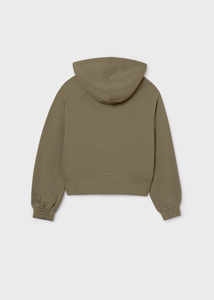 Girl Zip Up Hoodie - Olive