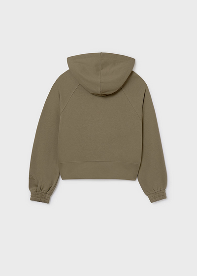 Girl Zip Up Hoodie - Olive