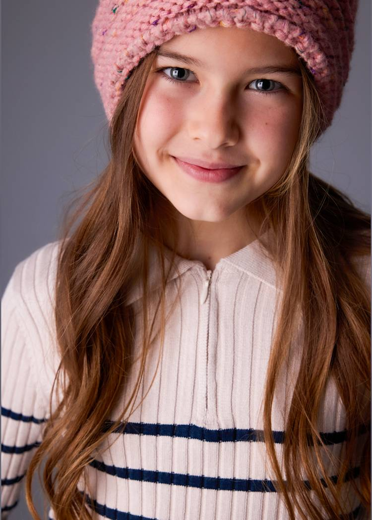 Girl Knit Polo Shirt - Tapioca