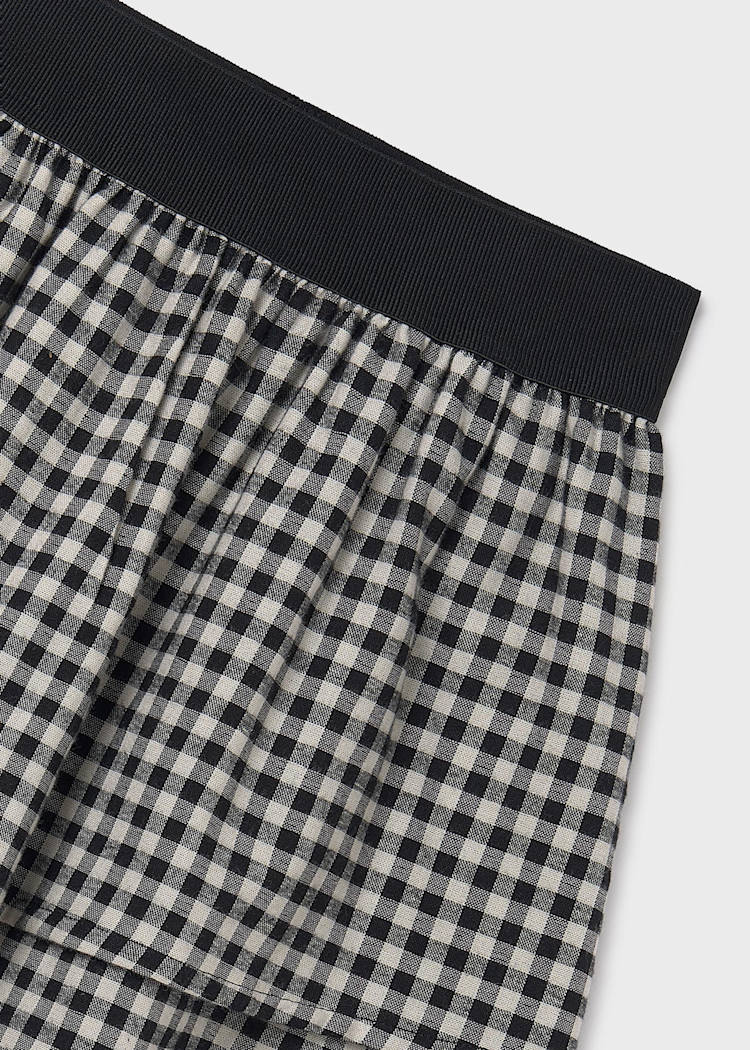Girl Ruffled Skirt - Check