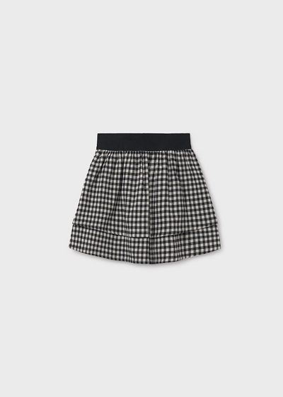 Girl Ruffled Skirt - Check