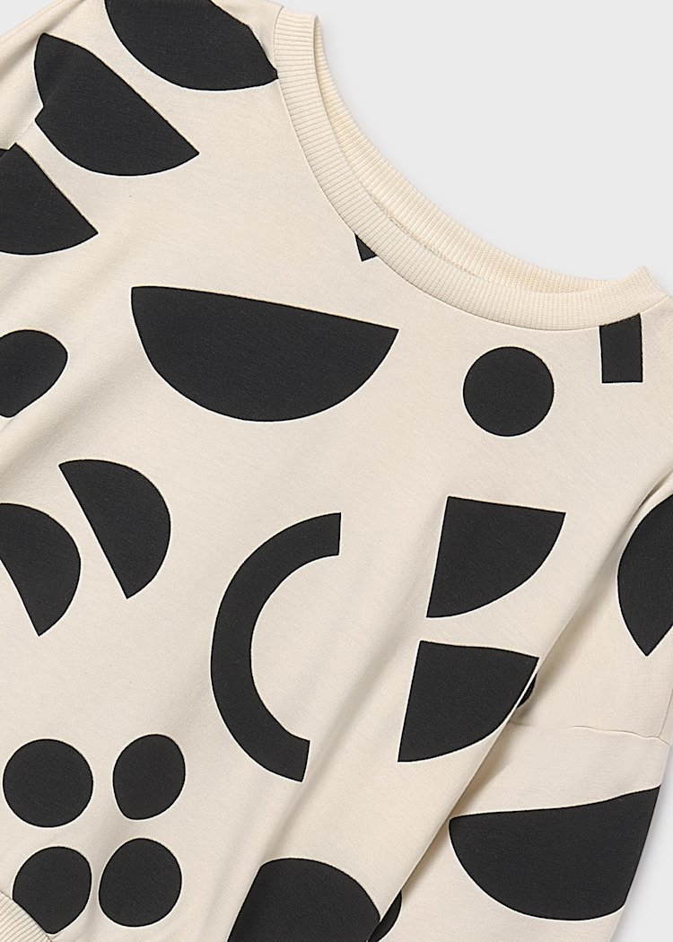Girl Printed Sweatshirt - Macchiato