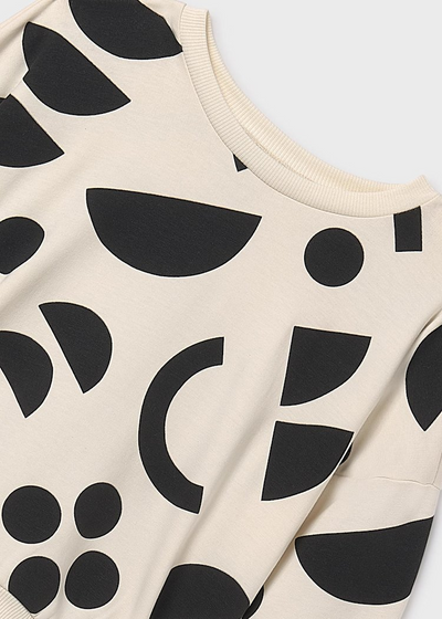 Girl Printed Sweatshirt - Macchiato