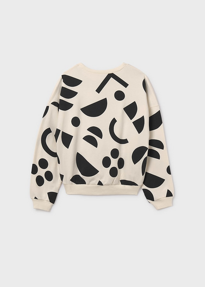 Girl Printed Sweatshirt - Macchiato