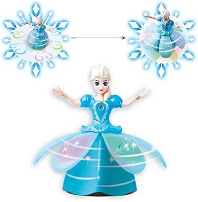 Princess Doll for Girls: Snow Dance, Flashing & Singing Toy