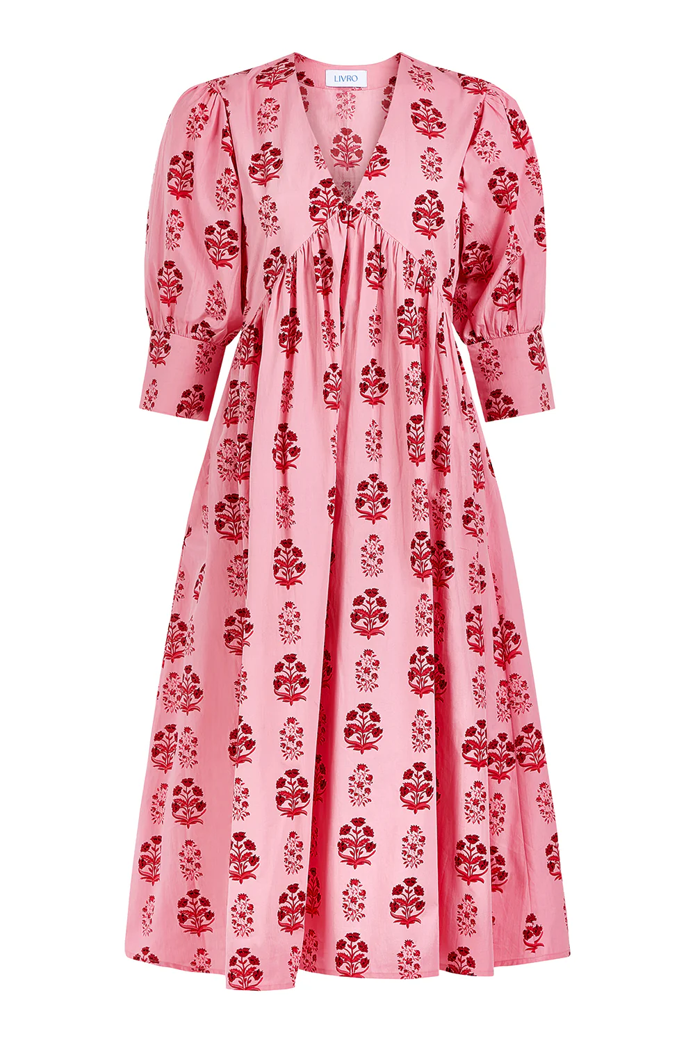 Ingrid Dress, Scarlet Blossom