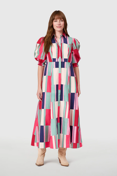 Rosie Shirtdress, Woodland Stripes