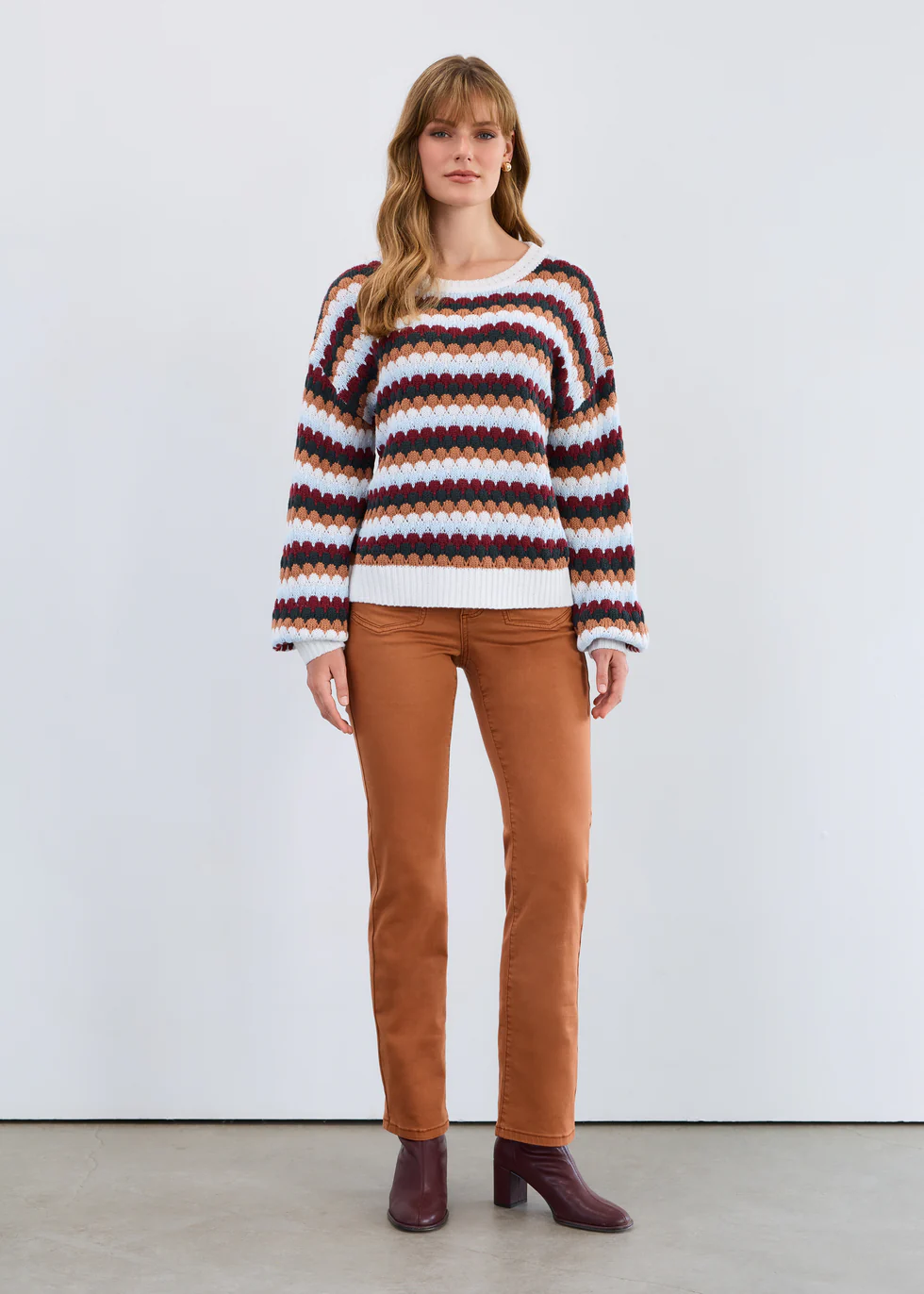 Boat Neck Sweater, Carnaby Stripe