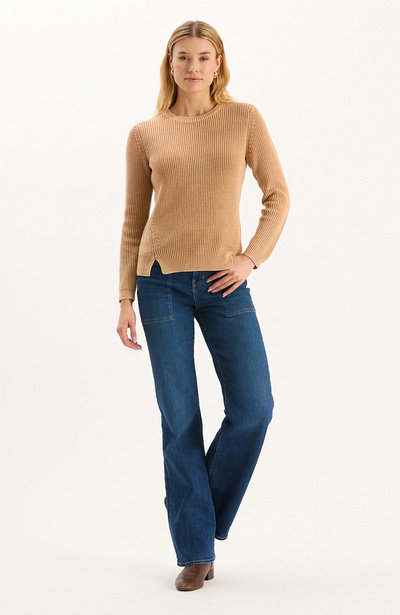 Mineral Wash Crew Neck Sweater - Golden Wheat