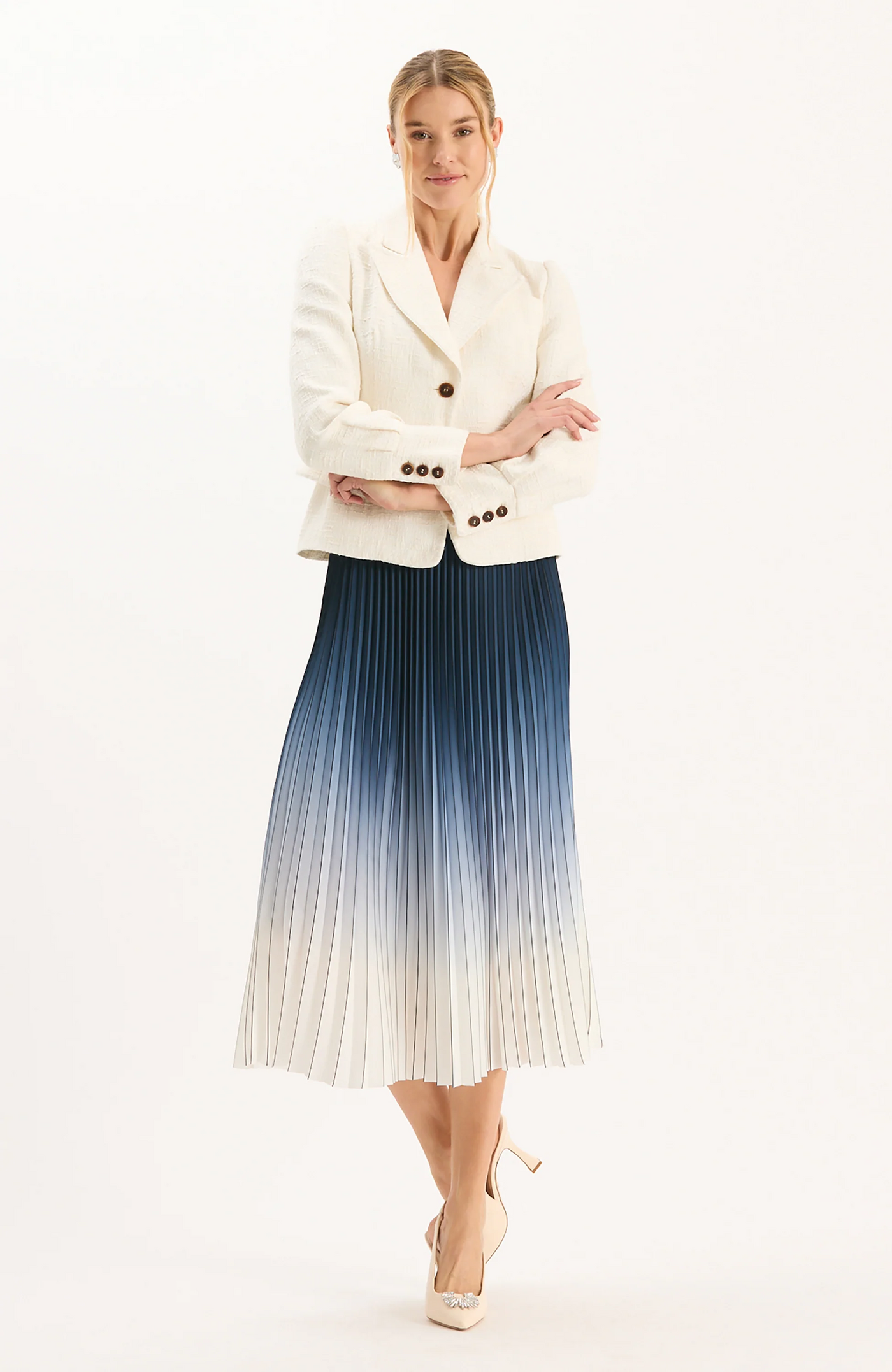 Cara Ombré Pleated Skirt