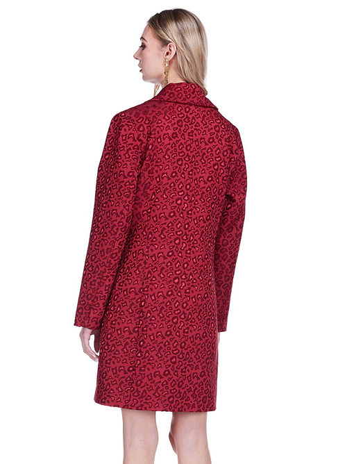 Cheeta Brocade Jacket - Red