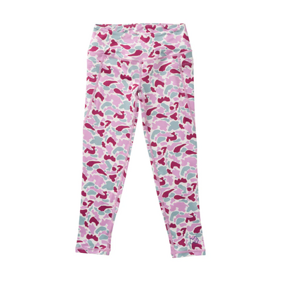 Girls Athletic Legging in Orchid Purple Camo