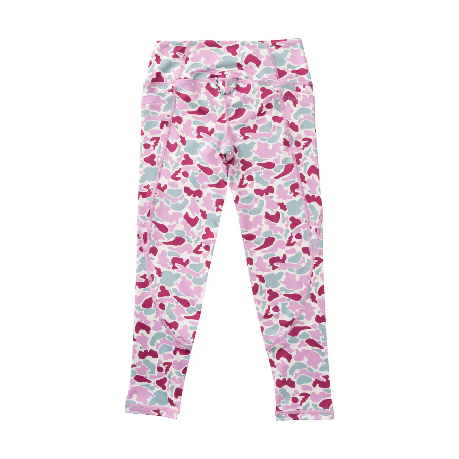 Girls Athletic Legging in Orchid Purple Camo