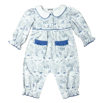 LOG CABIN GIRL'S ROMPER