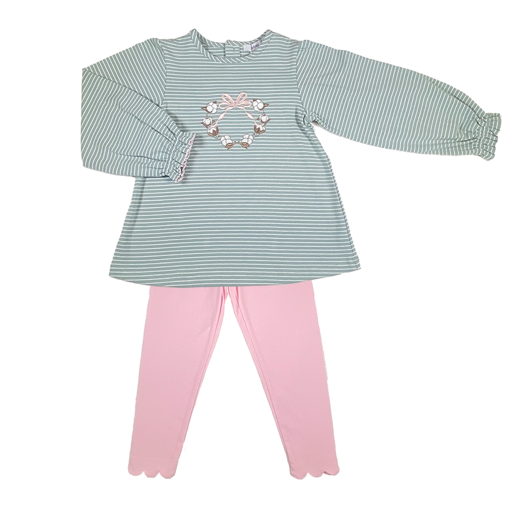 COTTON GIRL'S LEGGINGS SET