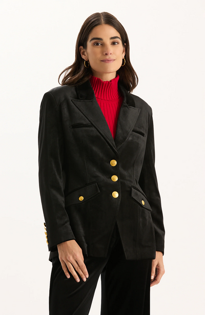 Goldie Velvet Jacket - Black