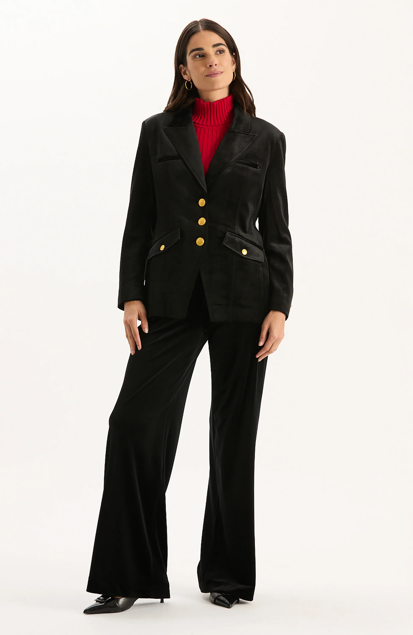 Goldie Velvet Jacket - Black