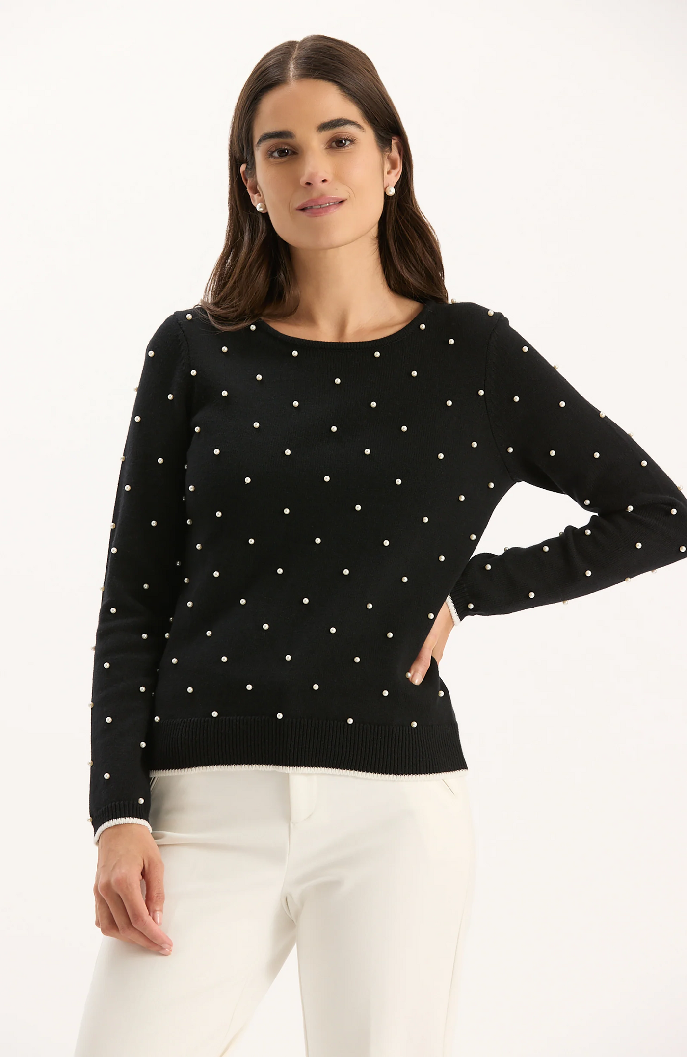 Pearl Pullover Sweater - Black
