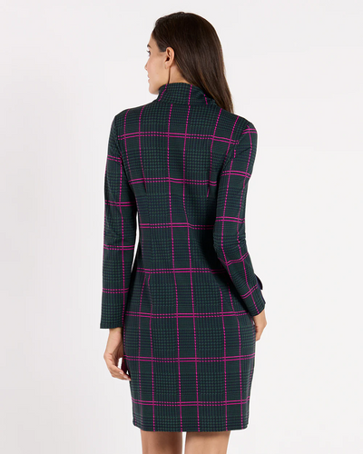 Anna Dress Jude Cloth - Glen Plaid Pine Navy