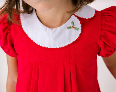 Eloise Dress High Point Red Corduroy, Merry