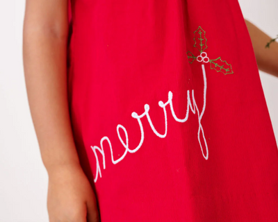 Eloise Dress High Point Red Corduroy, Merry