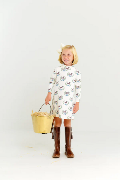 Tatum's Turtleneck Dress Highland Horses