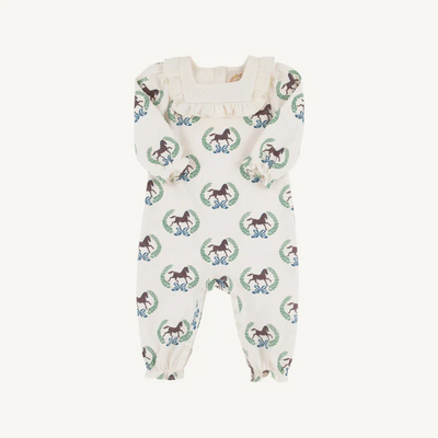 Darla Day Romper Highland Horses with Palmetto Pearl