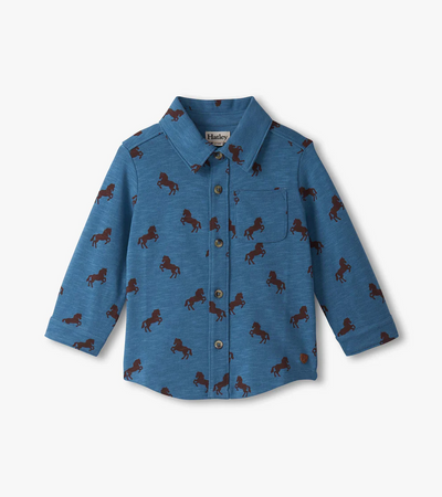 Ranch Horses Button Down Shirt