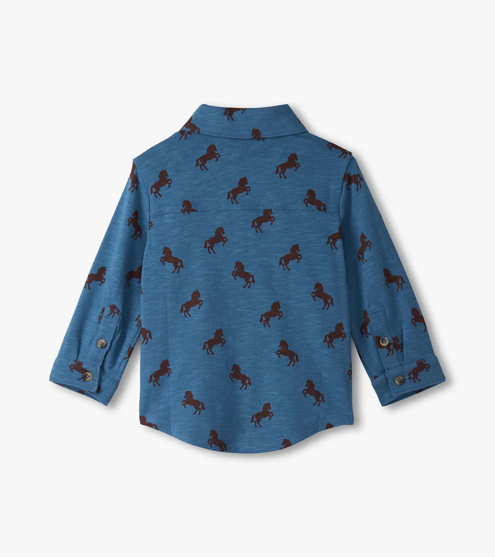 Ranch Horses Button Down Shirt