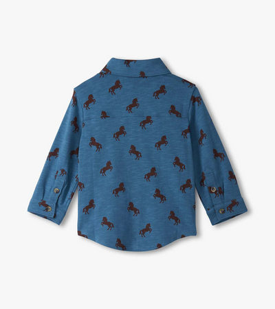 Ranch Horses Button Down Shirt