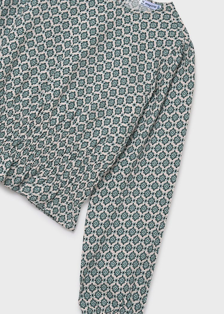 Girl Printed Top - Eucalyptus