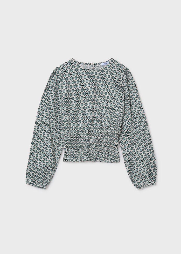 Girl Printed Top - Eucalyptus