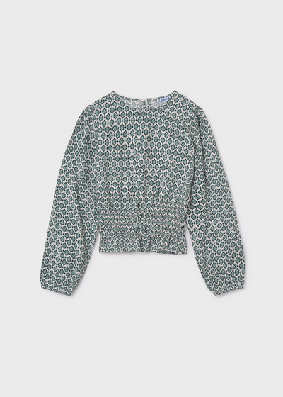 Girl Printed Top - Eucalyptus