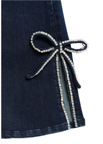 Rhinestone Bow Flare Jeans (Girl's Size)