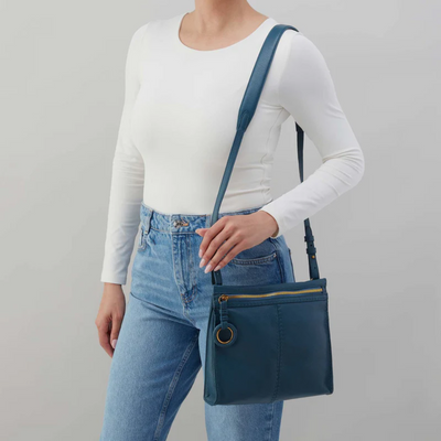 Austin Medium Crossbody - Peacock Feather