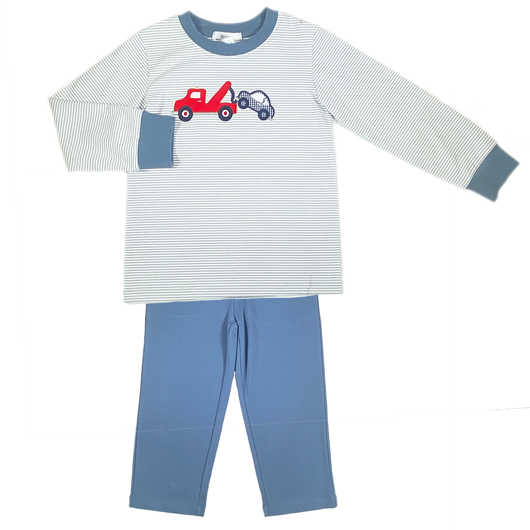 TOW TRUCK BOY'S PANTS SET