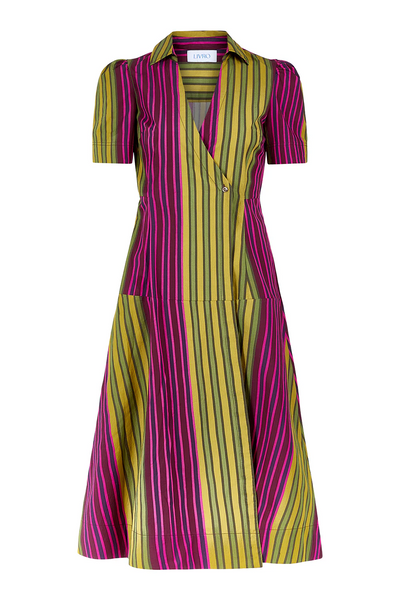 Clark Dress, Wildberry Stripes