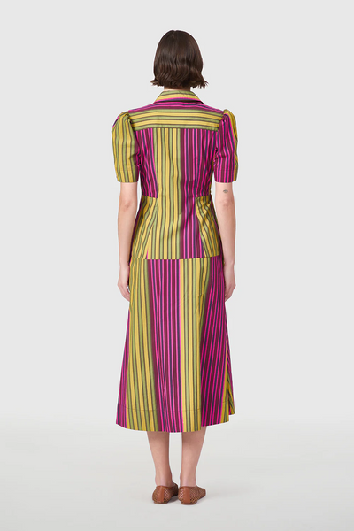 Clark Dress, Wildberry Stripes
