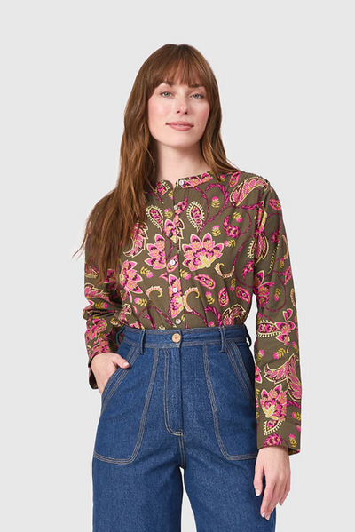 Bradley Shirt, Raspberry Garden