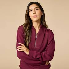 DreamTech 1/4 Zip Jogger Set - Cherry
