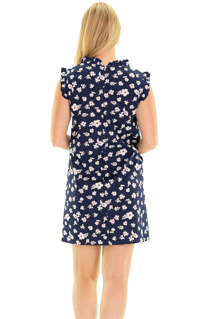 The Evelyn Dress in Navy Floral