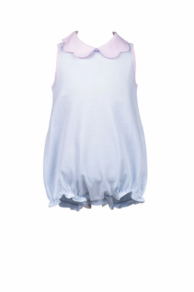 Blue Striped Scallop Girl Bubble